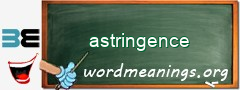 WordMeaning blackboard for astringence